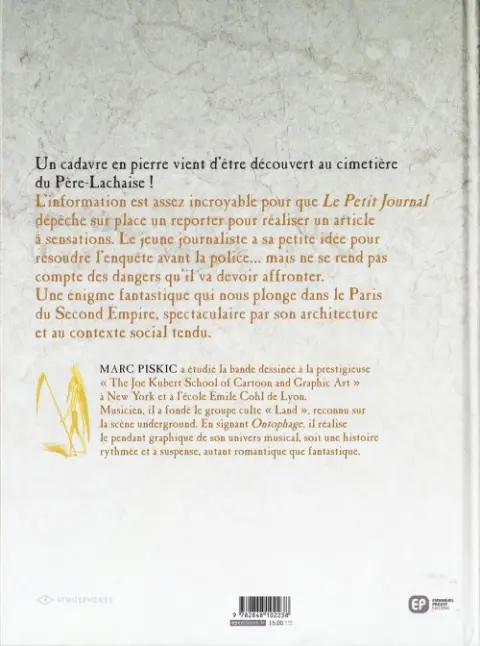 Verso de l'album Ontophage Tome 1 Pierres de brume
