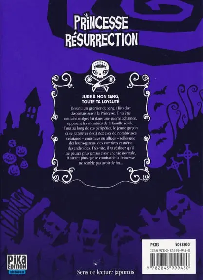 Verso de l'album Princesse résurrection 2
