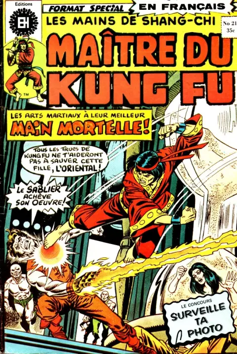 Les Mains de Shang-Chi, maître du Kung-Fu N° 21 Main de mort et soleil de Mordillo