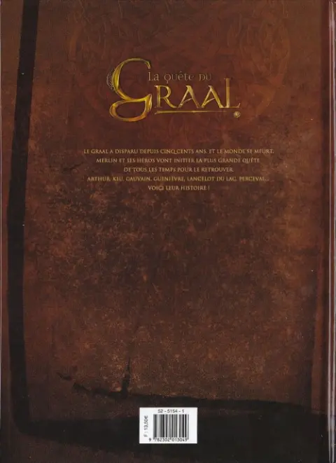 Verso de l'album La Quête du Graal Tome 4 Les terres désolées