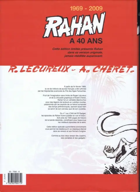 Verso de l'album Rahan Intégrale noir et blanc Tome 1