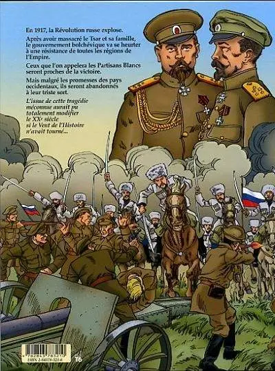 Verso de l'album Les Armées blanches 1917 - 1921