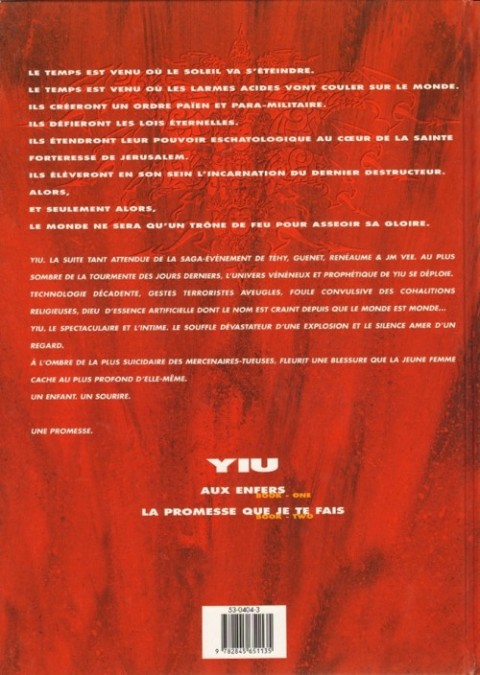 Verso de l'album Yiu Tome 2 La promesse que je te fais