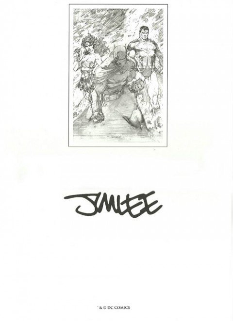 Verso de l'album Icons L'univers DC Comics et Wildstorm de Jim Lee