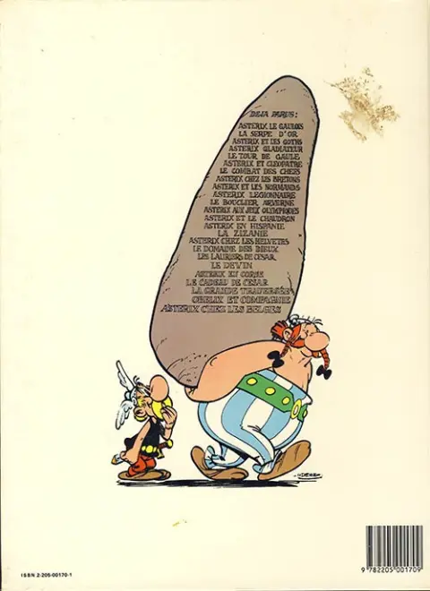 Verso de l'album Astérix Tome 7 Le combat des chefs