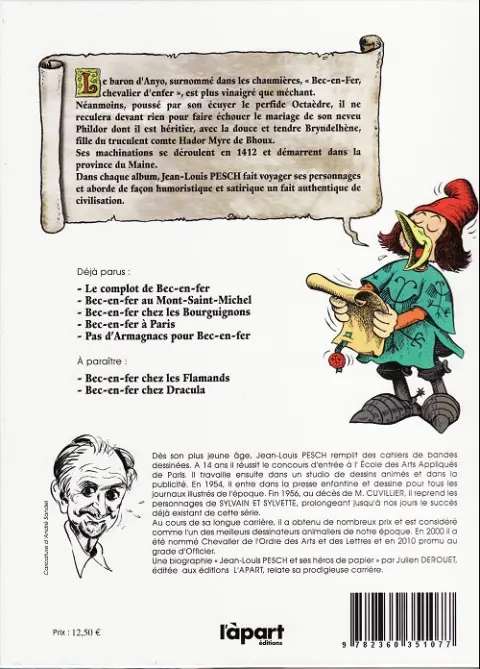 Verso de l'album Bec-en-fer Tome 4 Bec-en-fer à Paris