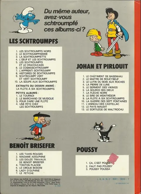 Verso de l'album Benoît Brisefer Tome 1 Les taxis rouges