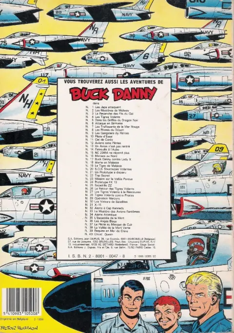Verso de l'album Buck Danny Tome 10 Pilotes d'essai