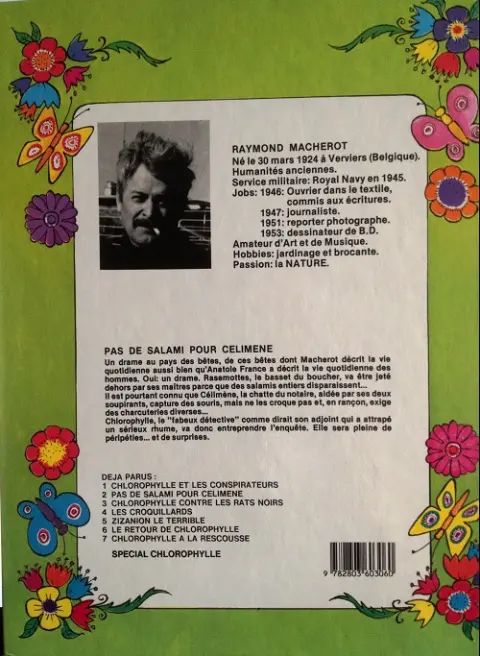 Verso de l'album Chlorophylle Tome 2 Pas de salami pour Célimène