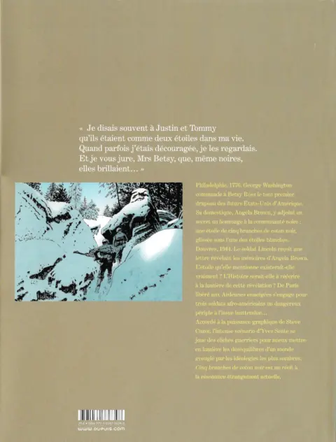 Verso de l'album Cinq branches de coton noir