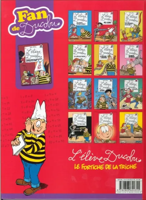 Verso de l'album L'Élève Ducobu Tome 8 Punis pour le meilleur et pour le pire