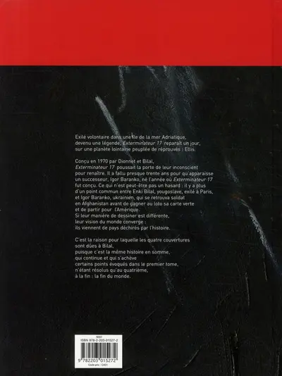 Verso de l'album Exterminateur 17 La trilogie d'Ellis Tome 2 L'alliance