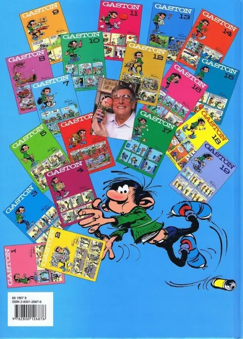Verso de l'album Gaston Tome 7 Édition spéciale 40e anniversaire