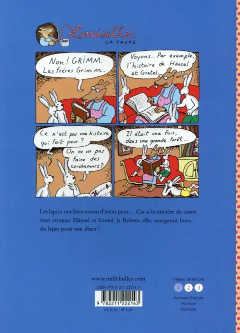 Verso de l'album Louisette la taupe Tome 8 L'heure du Grimm
