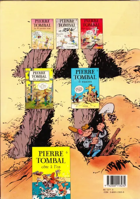 Verso de l'album Pierre Tombal Tome 1 Les 44 premiers trous