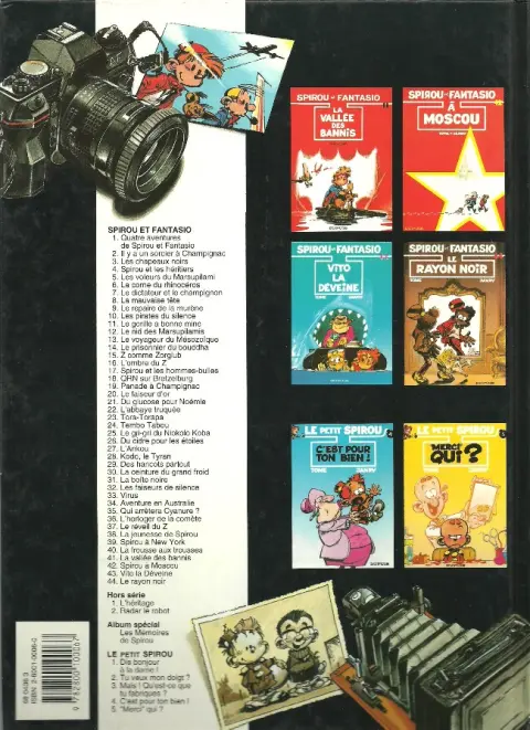 Verso de l'album Spirou et Fantasio Tome 4 Spirou et les héritiers