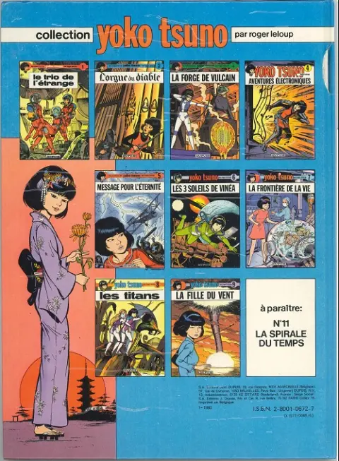 Verso de l'album Yoko Tsuno Tome 7 La frontière de la vie
