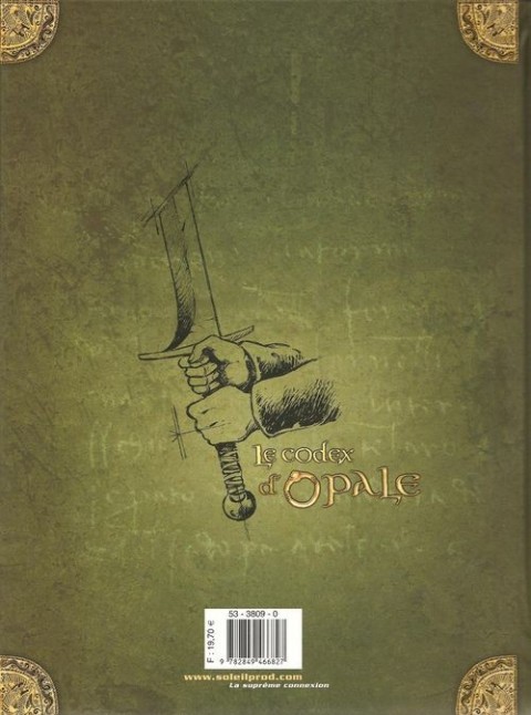 Verso de l'album Les Forêts d'Opale Le Codex d'Opale