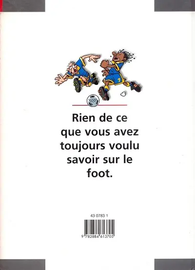 Verso de l'album ... illustré en bandes dessinées Le Foot