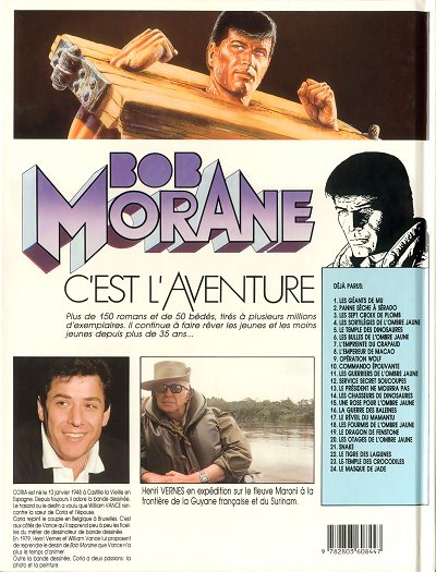 Verso de l'album Bob Morane Tome 43 Le masque de jade