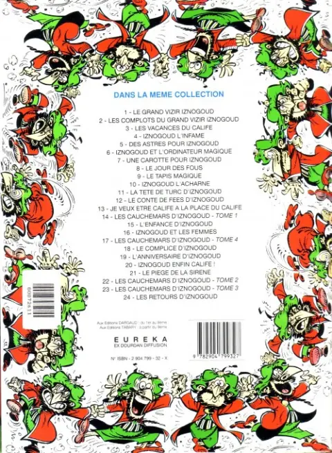 Verso de l'album Iznogoud Tome 24 Les retours d'Iznogoud