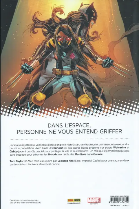 Verso de l'album All-New Wolverine Tome 4 Immunisée