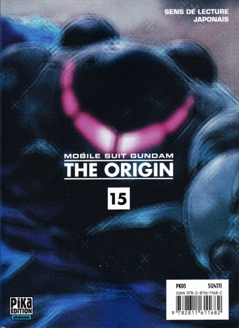 Verso de l'album Mobile Suit Gundam - The Origin 15 Odessa - 1re partie