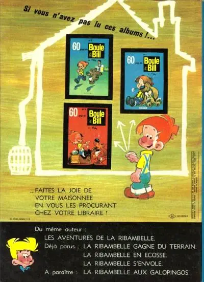 Verso de l'album Boule & Bill Tome 4 60 gags de Boule et Bill