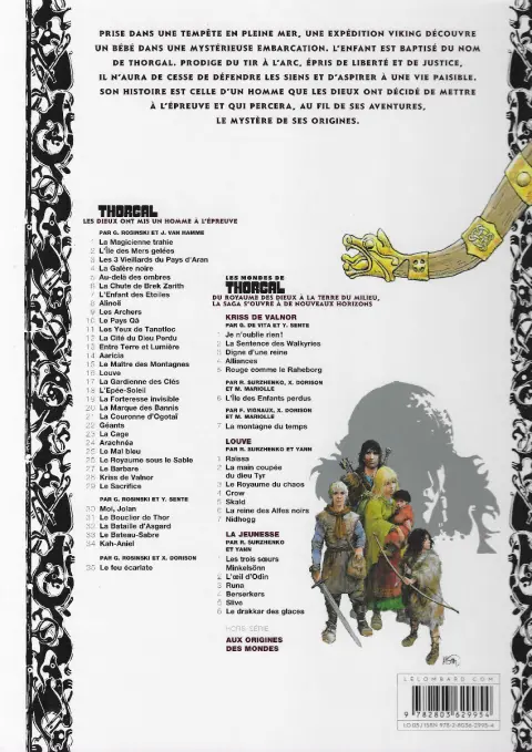 Verso de l'album Thorgal Tome 33 Le Bateau-Sabre