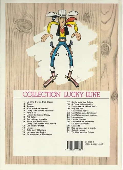 Verso de l'album Lucky Luke Tome 25 La ville fantôme