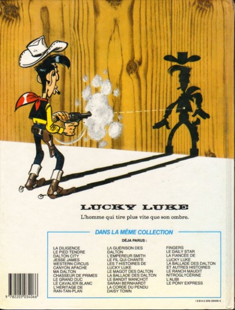 Verso de l'album Lucky Luke Tome 56 le ranch maudit