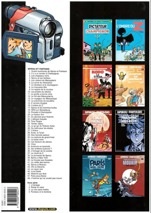 Verso de l'album Spirou et Fantasio Tome 20 Le faiseur d'or