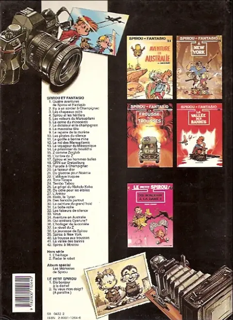 Verso de l'album Spirou et Fantasio Tome 36 L'horloger de la comète