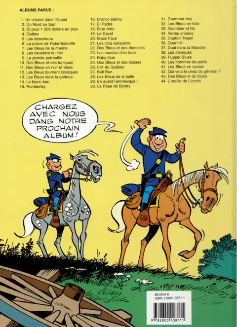 Verso de l'album Les Tuniques Bleues Tome 14 Le blanc-bec
