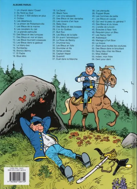 Verso de l'album Les Tuniques Bleues Tome 18 Blue retro
