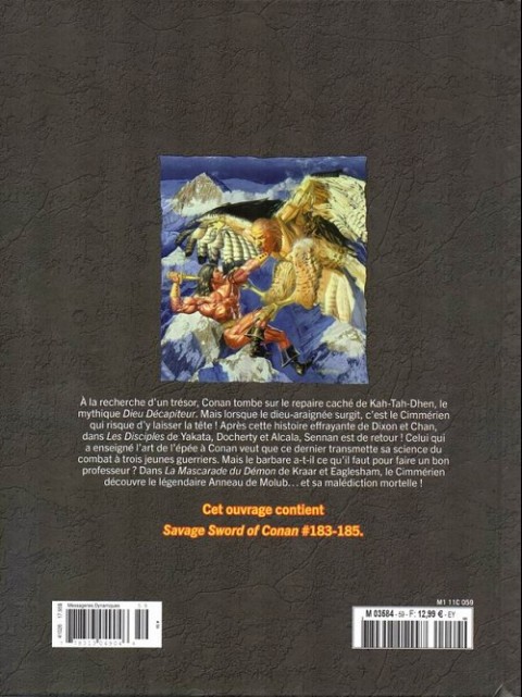Verso de l'album The Savage Sword of Conan - La Collection Tome 59 Le dieu décapiteur
