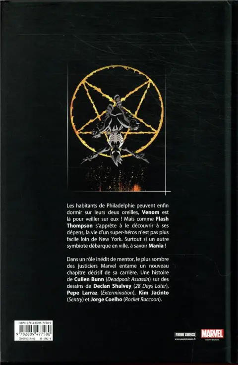 Verso de l'album Venom - Mania