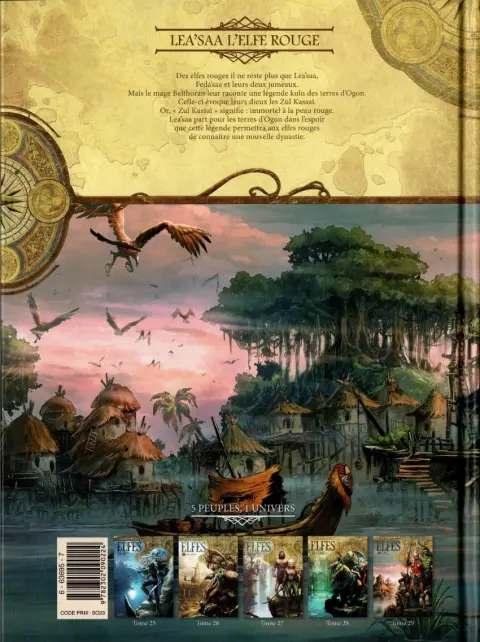 Verso de l'album Elfes Tome 29 Lea'saa l'Elfe rouge