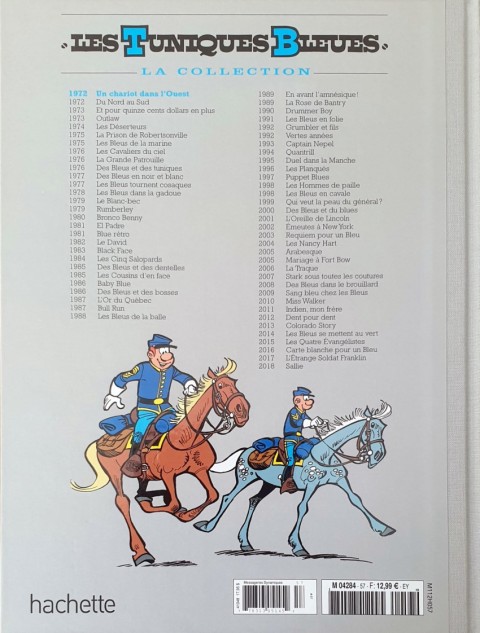 Verso de l'album Les Tuniques Bleues La Collection - Hachette, 2e série Tome 57 Un chariot dans l'Ouest