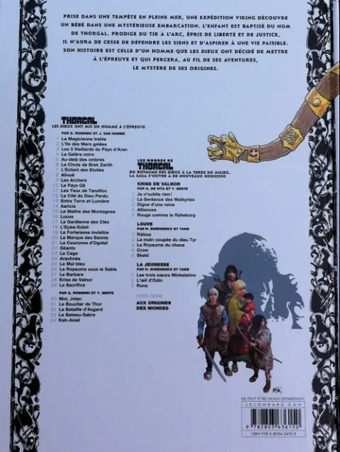 Verso de l'album Thorgal Tome 31 Le Bouclier de Thor