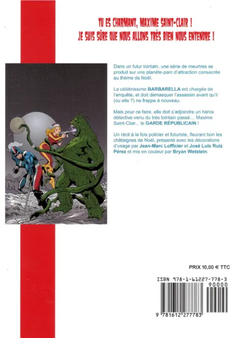 Verso de l'album Le Garde républicain Spécial Noël 2018 - Meurtre sur la planète Noël !