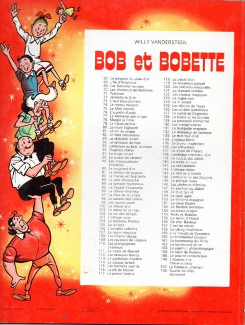 Verso de l'album Bob et Bobette Tome 114 Le casque tartare