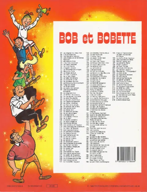 Verso de l'album Bob et Bobette Tome 203 La pluie acide