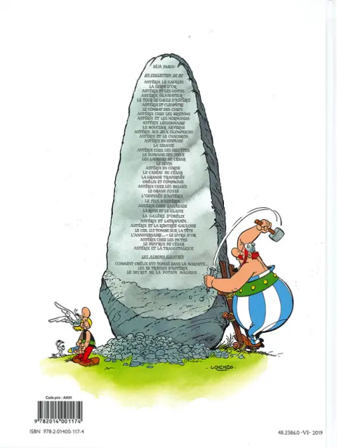 Verso de l'album Astérix Tome 7 Le Combat des Chefs