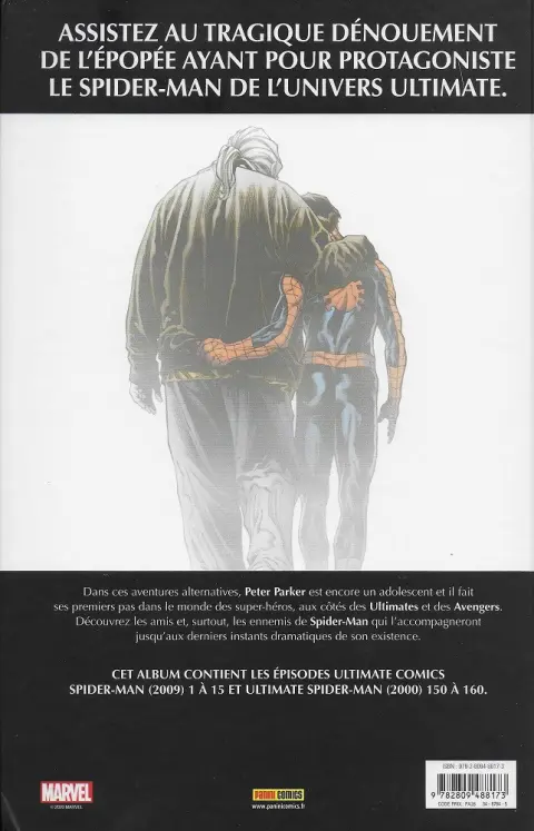 Verso de l'album Ultimate Spider-Man - La mort de Spider-Man