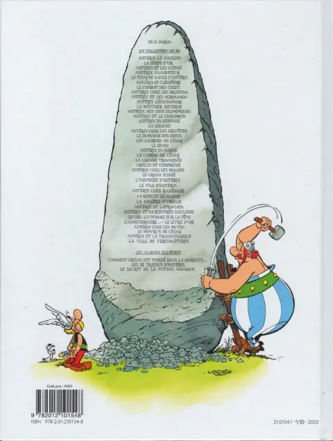 Verso de l'album Astérix Tome 22 La grande traversée