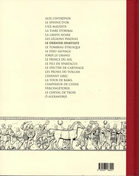 Verso de l'album Alix Tome 7 Le dernier spartiate