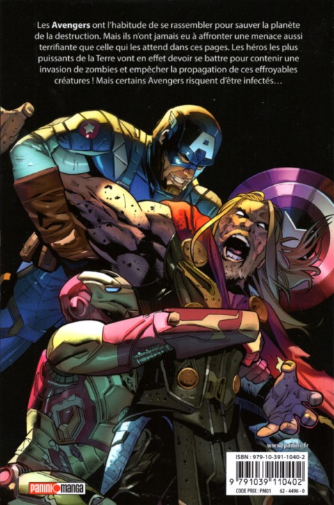 Verso de l'album Marvel zombies rassemblement 1