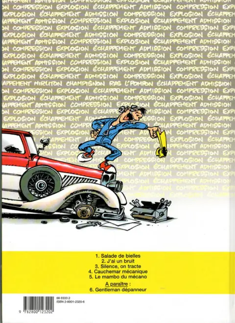 Verso de l'album Garage Isidore Tome 3 Silence, on tracte