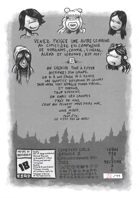 Verso de l'album Cemetery Girls Épisode 2